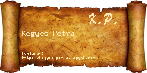 Kegyes Petra névjegykártya